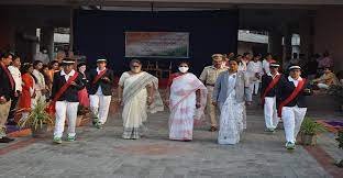 Independance day function at Karnataka State Akkamahadevi Women's University, Vijayapura in Bagalkot