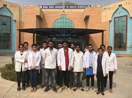 Students at Baba Farid University of Health Sciences in Patiala