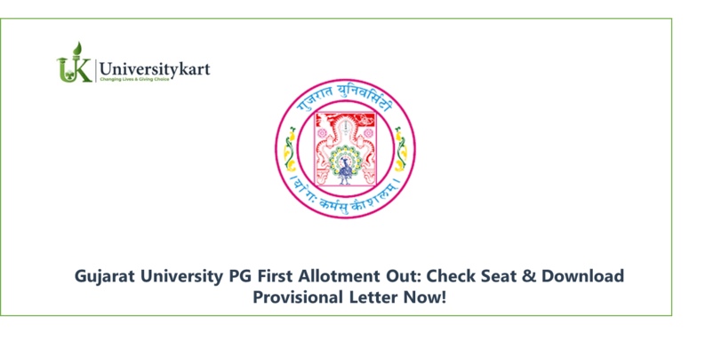 Gujarat University PG First Allotment Out