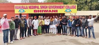 Group Photo Maharaja Neempal Singh Government College  in Bhiwani	