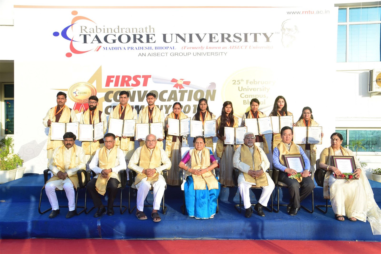 Convocation Rabindranath Tagore University (formerly known as AISECT University) in Bhopal