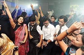 Fresher Party Indian Institute of Social Welfare and Business Management (IISWBM) in Kolkata