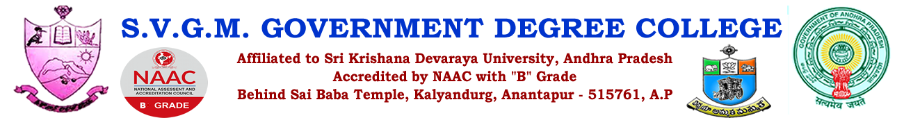 SVGM Government Degree College, Kalyandurg Logo