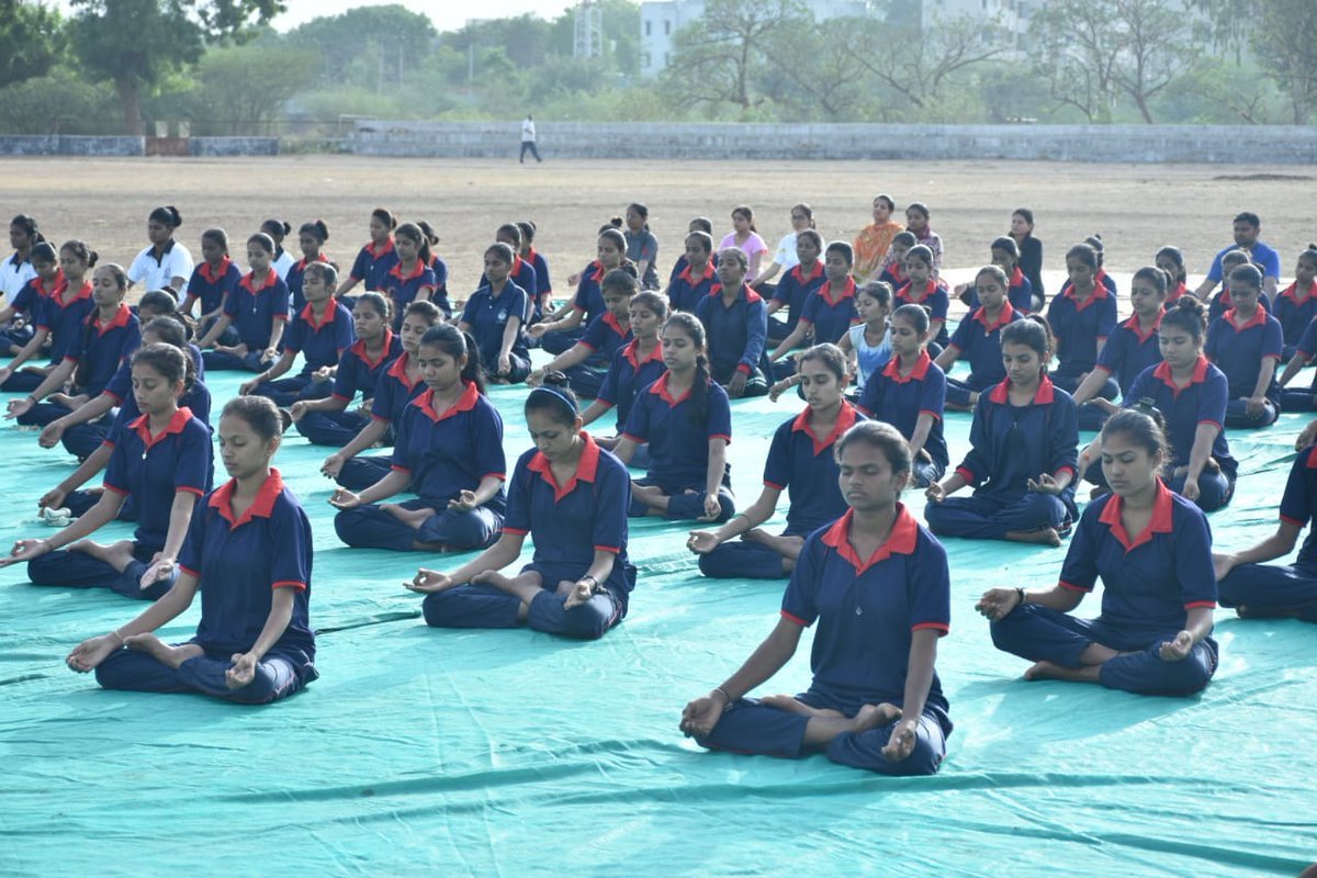 Yoga Class at Birsa Munda Tribal University in Narmada