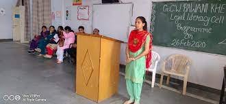 Classroom Government College for Women Bawani Khera in Bhiwani	