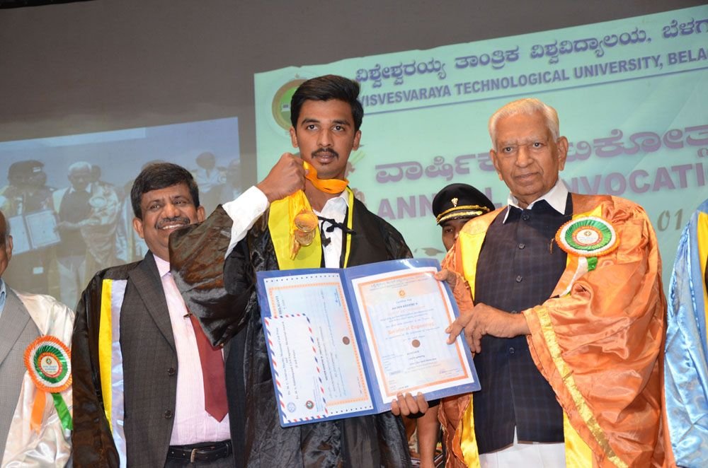 Convocation at Vesveswaraiah Technological University in 	Bangalore Urban