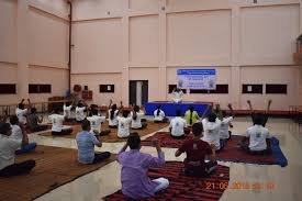 Yoga Class of Pandit Dwarka Prasad Mishra Indian Institute of Information in Jabalpur