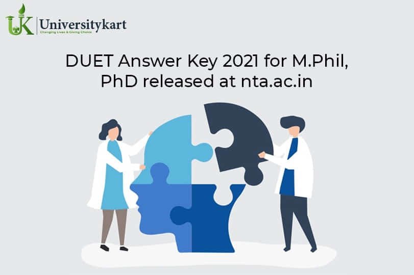 DUET Answer Key 2021 for M.Phil, PhD released at nta.ac.in