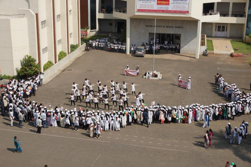 All Students Group Activity Krishna Institute of Medical Sciences in Ahmednagar