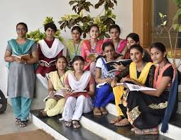 Students in campus at Tamil University in Dharmapuri	