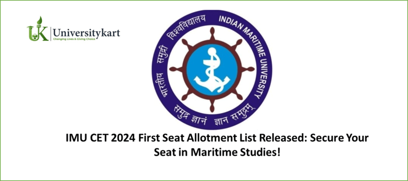 IMU CET 2024 First Seat Allotment 