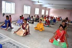 Yoga Class Padmavani Arts & Science College for Women, Kottagoundampatti in Salem	