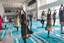 Yoga Class at The Oxford Medical College, Hospital & Research Centre in 	Bangalore Urban