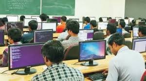 Computer lab Jagadguru Ramanandacharya Sanskrit University in Jaipur