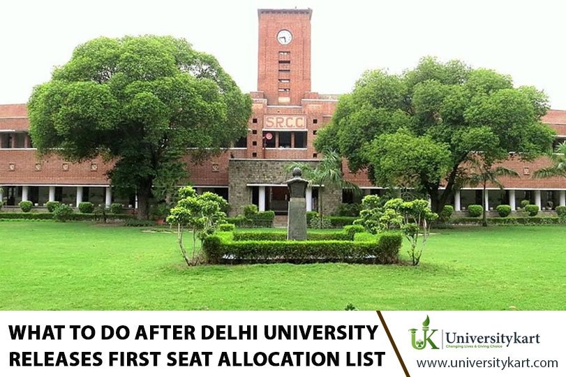 What should be done once Delhi University releases the initial seat allocation list for Admissions?
