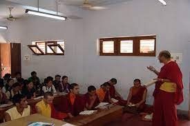 teachers conversation Central Institute of Higher Tibetan Studies in Varanasi